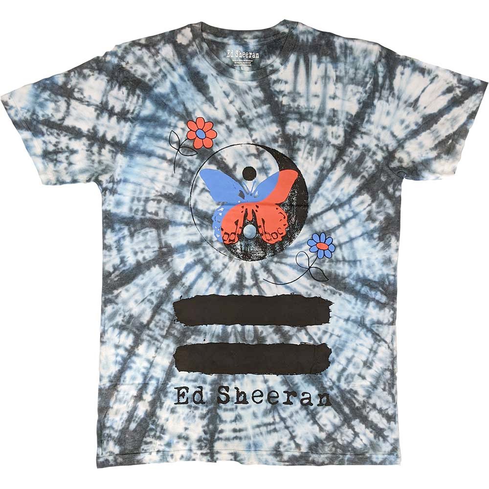 Ed Sheeran - Yin & Yang Butterfly Mens Tshirt - Multicolours